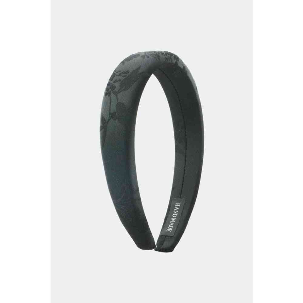 Voodoo Vixen - Flower Pattern Black Jacquard Haarband - Zwart